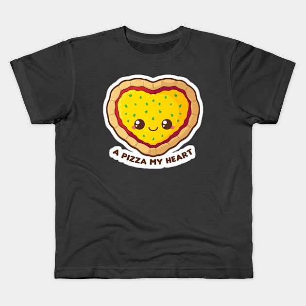 A Pizza My Heart Kids T-Shirt by longford